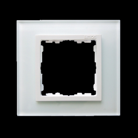 Рамка 1-пост Белый (стекло)-Белый Simon 82 82617-30