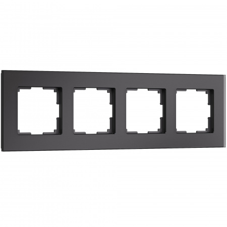 Рамка из стекла на 4 поста Werkel Senso черный soft-touch W0043108
