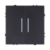 Выключатель 2-клавишный 10А/250В с LED подсветкой, черный матовый Kollinger Eclipse EC-010BK