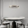 Светодиодная хрустальная люстра Eurosvet 101004 LED никель хрусталь Strotskis
