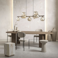 Подвесной светильник со стеклянными плафонами TK Lighting 11037 Lava Brown