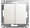 Выключатель 2-клавишный схема 5 10 AX Systeme Electric Glossa, перламутр GSL000651