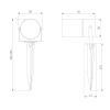 Ландшафтный светодиодный поворотный светильник Landscape IP54 Elektrostandard 043 FL LED черный