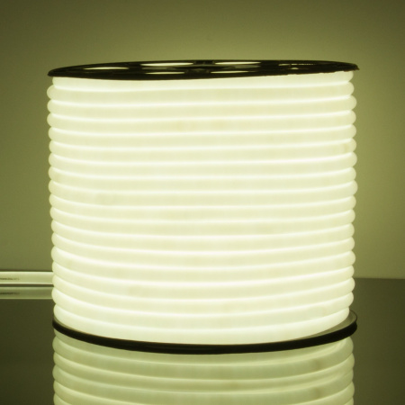 Светодиодный гибкий неон 220 В 9.6 Вт/м 144 Led/м 2835 IP67, круглый холодный белый 6500К, 50 м Elektrostandard Гибкий неон 220V 9,6W 144Led 2835 IP67 круглый холодный белый, 50 м