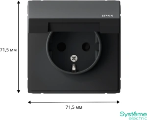 GAL441046 Systeme Electric Schneider Electric ArtGallery цвет карбон
