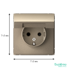GAL000546 Systeme Electric Schneider Electric ArtGallery цвет шампань