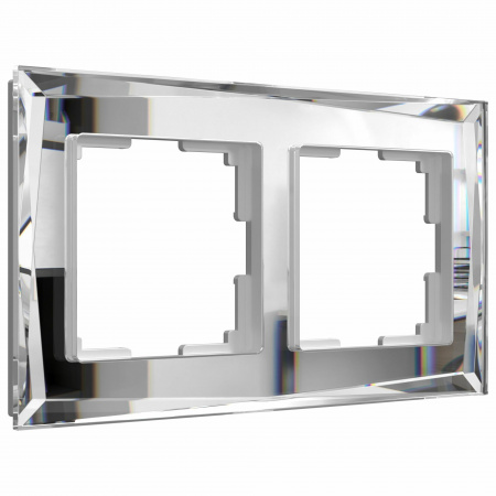 Рамка из стекла на 2 поста Diamant зеркальный Werkel Diamant зеркальный W0021220
