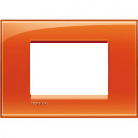 Рамка 3 мод Насыщенный цвет Оранжевый Bticino LivingLight LNA4803OD