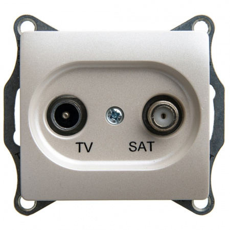 Розетка TV-SAT оконечная 1DB Systeme Electric (Schneider Electric) Glossa, перламутр GSL000697