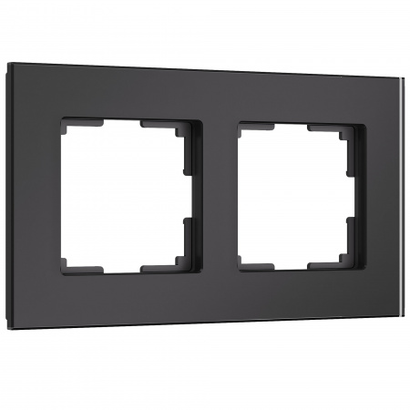 Рамка из стекла на 2 поста Werkel Senso черный soft-touch W0023108