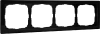 Рамка 4-пост Systeme Electric ArtGallery Pure органическое стекло черный GAL321004