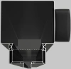 Диффузор с гексагональной сеткой, линейный, ГКЛ 12,5 мм, черный, КСД тип 2 Maytoni Aero ARC-LD-G12-000012