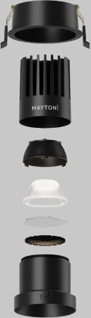 Стекло для встраиваемого светильника Maytoni Dip Glass001-D45