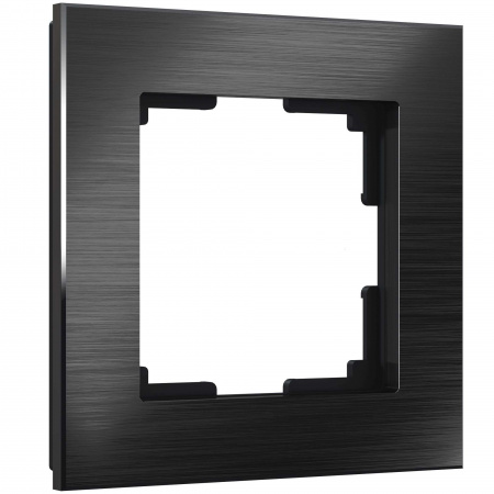 Рамка из металла на 1 пост Аluminium черный алюминий Werkel Aluminium черный алюминий W0011708