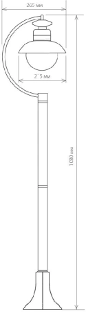 Уличный светильник на столбе Talli F брауни IP44 Elektrostandard GL 3002F брауни