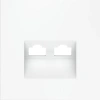 Накладка для розетки компьютерной двойной RJ45+RJ45 кат.6 Voltum S70 белый матовый Soft touch пластик (VLS001402)