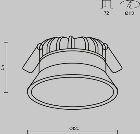 Светильник светодиодный Maytoni Okno DL055-12W3-4-6K-B