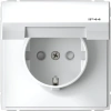 Розетка с заземлением со шторками с крышкой с быстрозажим. клем, 16А, IP44 Systeme Electric ArtGallery, БЕЛЫЙ GAL440146S