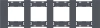 Рамка 4 пост MEITON грифель матовый AA4802M4AL
