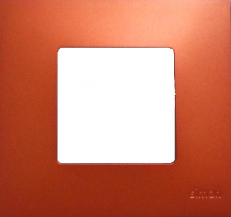 Рамка-декор 1-пост (матовая) Оранжевый Simon 27 белый 2700610-030 | 2700617-082