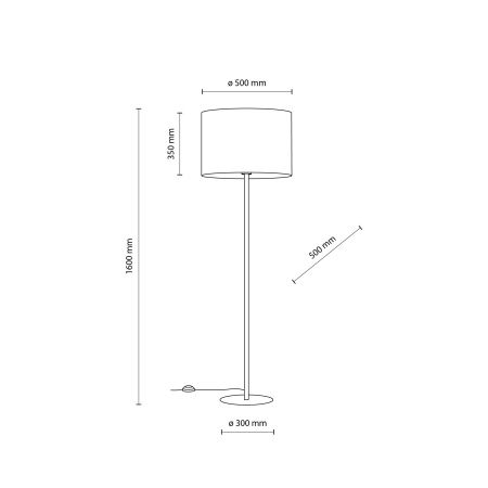 Напольный светильник с тканевым абажуром TK Lighting 16033 Umberto