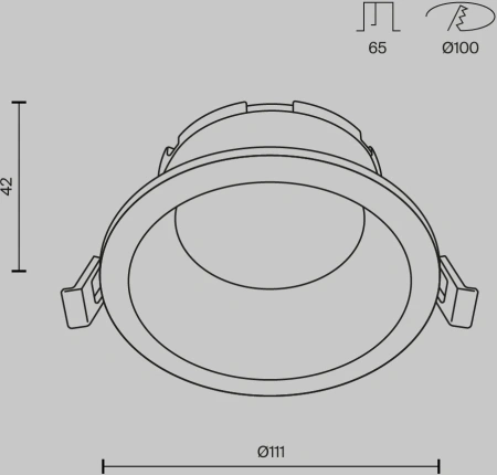 Светильник встраиваемый Maytoni Share DL126-GX53-W