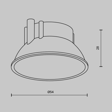 Отражатель для встраиваемого светильника Maytoni Downlight Ring8-10W-RD-BS