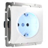 Розетка с подсветкой белая Werkel Встраиваемые механизмы белые W1171401