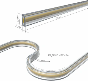 Светодиодная лента 220V 9,3W 288Led COB IP65 6500 холодный белый, 50 м Elektrostandard Лента светодиодная 220V 9,3W 288Led COB IP65 6500 холодный белый, 50 м