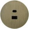 Розетка USB внутр. монтажа АРТ (бронза) Salvador ART EU030112