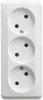 Розетка тройная без заземления 16А Systeme Electric Etude, БЕЛЫЙ PA16-009B