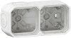 Коробка для накладного монтажа Legrand Plexo 2 поста горизонтальная (белая) 069690L