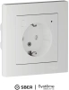 Умная розетка со шторками с заземлением Zigbee 10А, L+N, Systeme Electric AtlasDesign Smart БЕЛЫЙ ATN000145Z