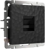Розетка Ethernet RJ-45 черный Werkel Встраиваемые механизмы Hammer черные W1281008