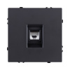 Розетка Ethernet RJ45 Cat.6, черный матовый Kollinger Eclipse EC-017BK