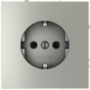 Розетка с заземлением 16А Voltum S70 сталь Soft touch пластик (VLS040105)