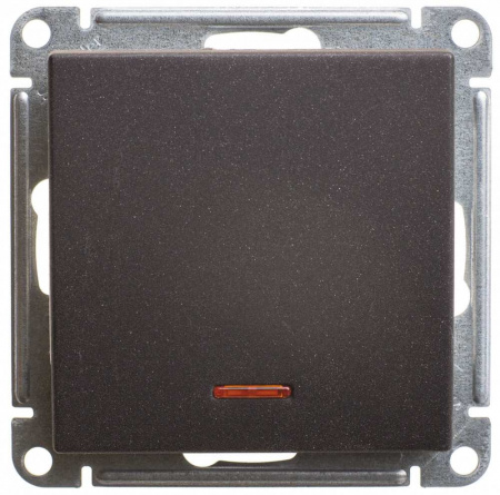 Переключатель 1-клавишный с подсветкой Systeme Electric (Schneider Electric) W59, черный бархат VS610-157-6-86