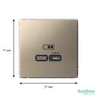 GAL000527 Systeme Electric Schneider Electric ArtGallery цвет шампань