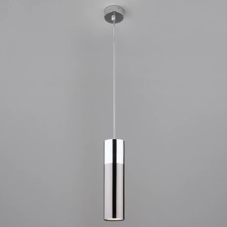 Светодиодный подвесной светильник в стиле лофт Eurosvet 50135/1 LED хром/черный жемчуг