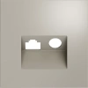 Накладка для розетки TV+RJ45 кат. 6 Voltum S70 кашемир Soft touch пластик (VLS002703)