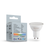 Светодиодная диммируемая лампа WI-FI Voltega GU10 5,5W 2700K-6500K MIX-RGB DIM VG 2426