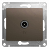 Розетка TV оконечная 1DB Systeme Electric Glossa, шоколад GSL000891