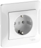 Розетка Systeme Electric Glossa с заземлением без шторок, 16А, в сборе, быстрозажим. клем., БЕЛЫЙ GSL000142S