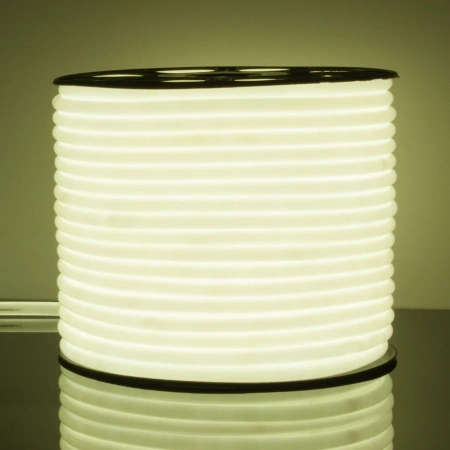Светодиодный гибкий неон 220 В 9.6 Вт/м 144 Led/м 2835 IP67, круглый холодный белый 6500К, 50 м Elektrostandard Гибкий неон 220V 9,6W 144Led 2835 IP67 круглый холодный белый, 50 м