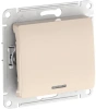 Выключатель 1-клавишный Systeme Electric Glossa с подсветкой, сх.1а, 10АХ, мех., быстрозажим. клем., БЕЖЕВЫЙ GSL000213S