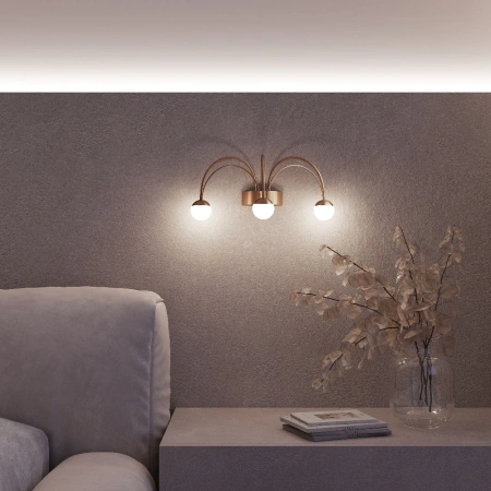 Настенный светодиодный светильник Ragno Eurosvet 90031/3 золото