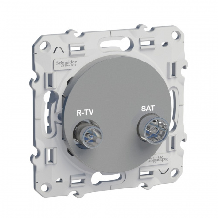 Розетка R-TV/SAT индивидуальная Odace Schneider Electric алюминий S53R454
