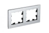 Рамка 2-постовая Systeme Electric AtlasDesign Nature, металл серебро ATN312102