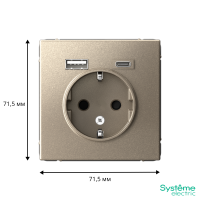 GAL000532 Systeme Electric Schneider Electric ArtGallery цвет шампань