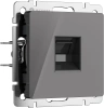 Розетка rj-45 Werkel акрил графит вкладная клемма (W1181044)